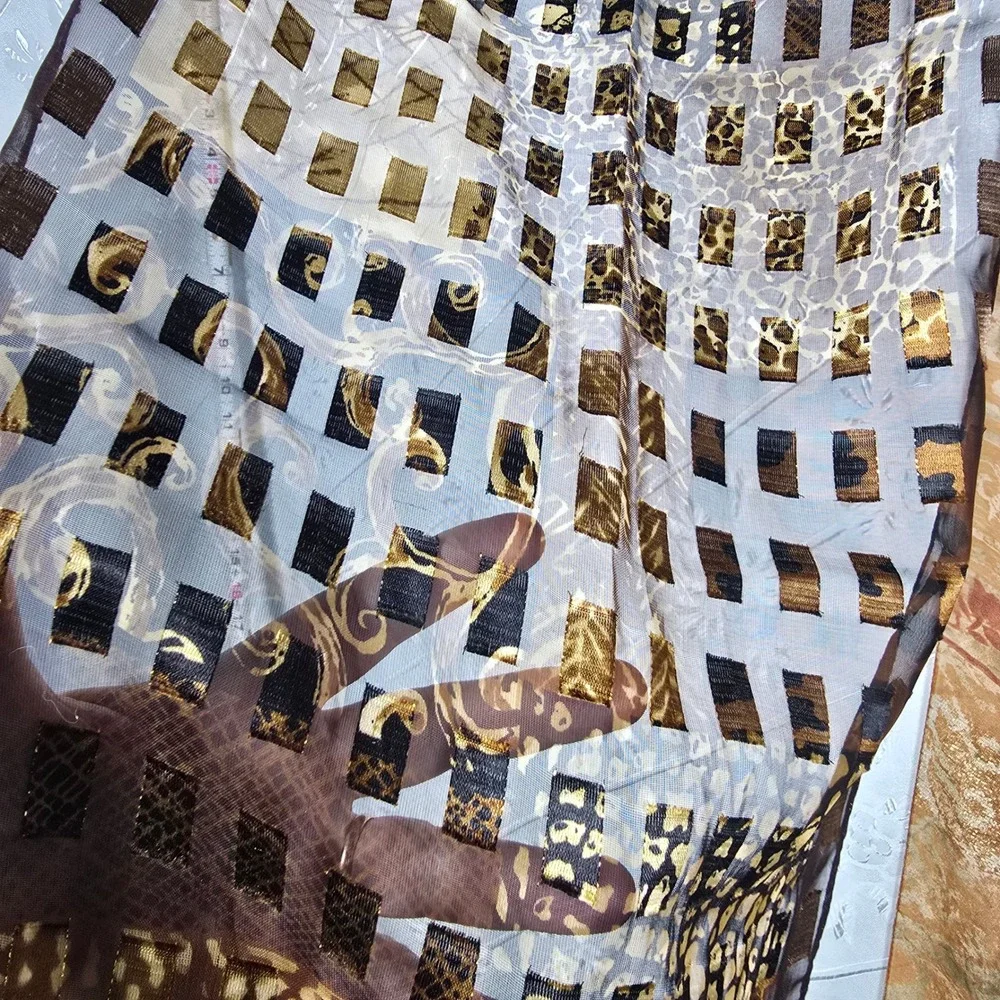 Sheer Scarves Lot of 5 Floral Geometric Print‎ Accent Woman Fashion Accessories